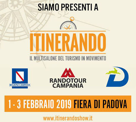 Le randonnée del Rando tour Campania in vetrina alla fiera del turismo “Itinerando” di Padova. Le randonnée del Rando tour Campania in vetrina alla fiera del turismo “Itinerando” di Padova.